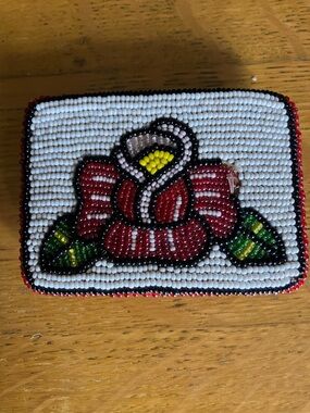 Beaded Floral belt buckle